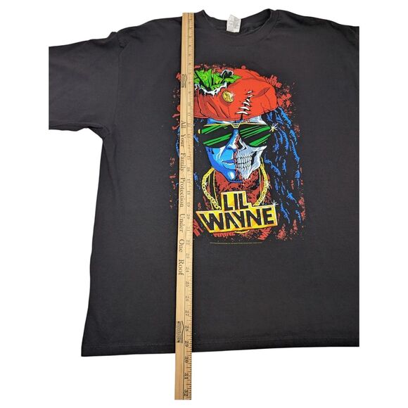 Lil Wayne Black Graphic T-Shirt Rap Hip Hop Skeleton Art XXL 2013 - Picture 9 of 9